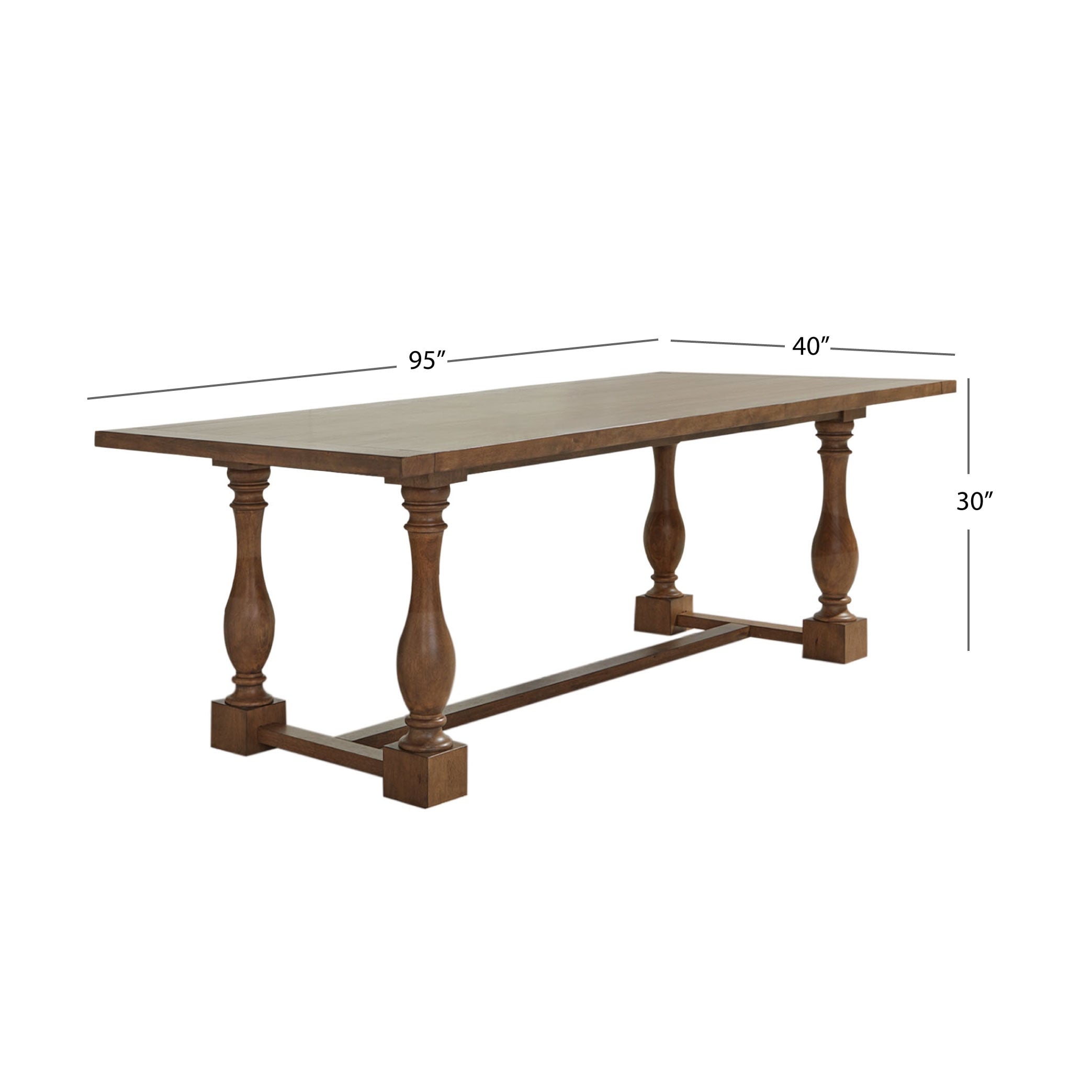 Mara 95in. Rectangular Dining Table, Brown - Bed Bath & Beyond