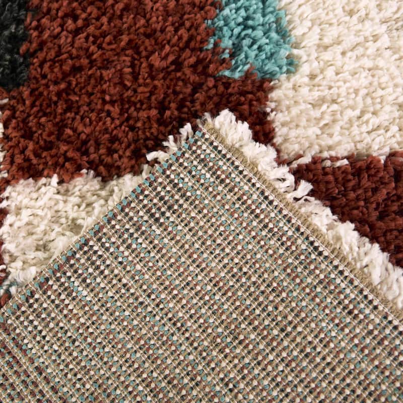 Hammes Checkered Shag Area Rug