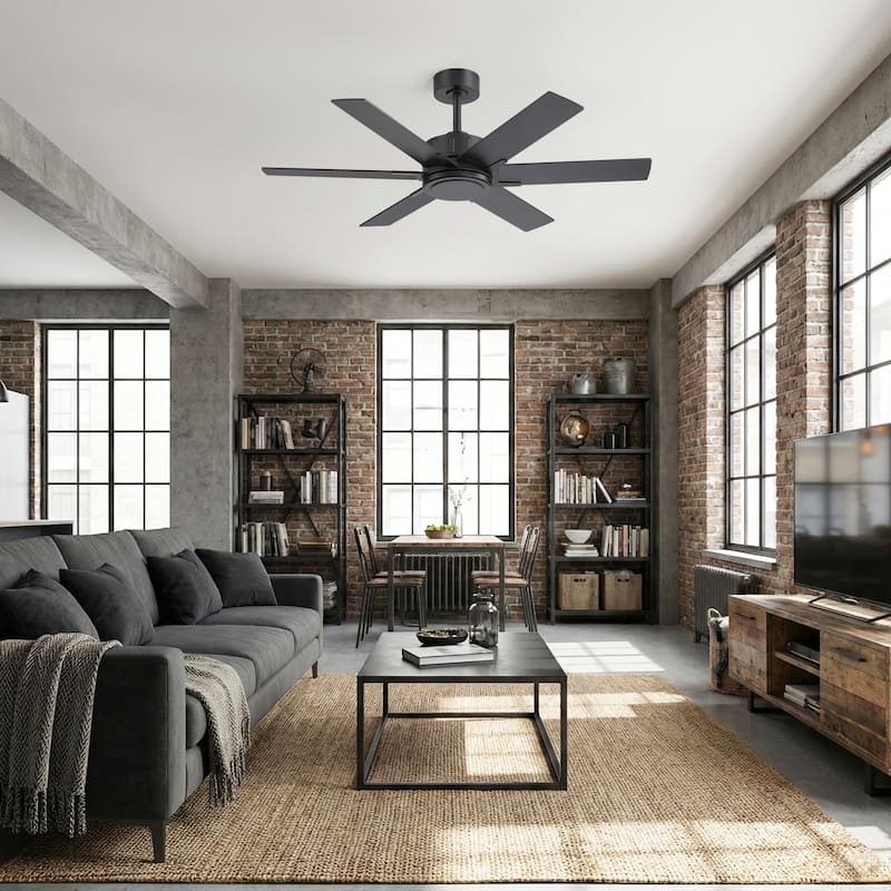 48/56/60 Inch Reversible Blade Ceiling Fan No Light with Remote Control