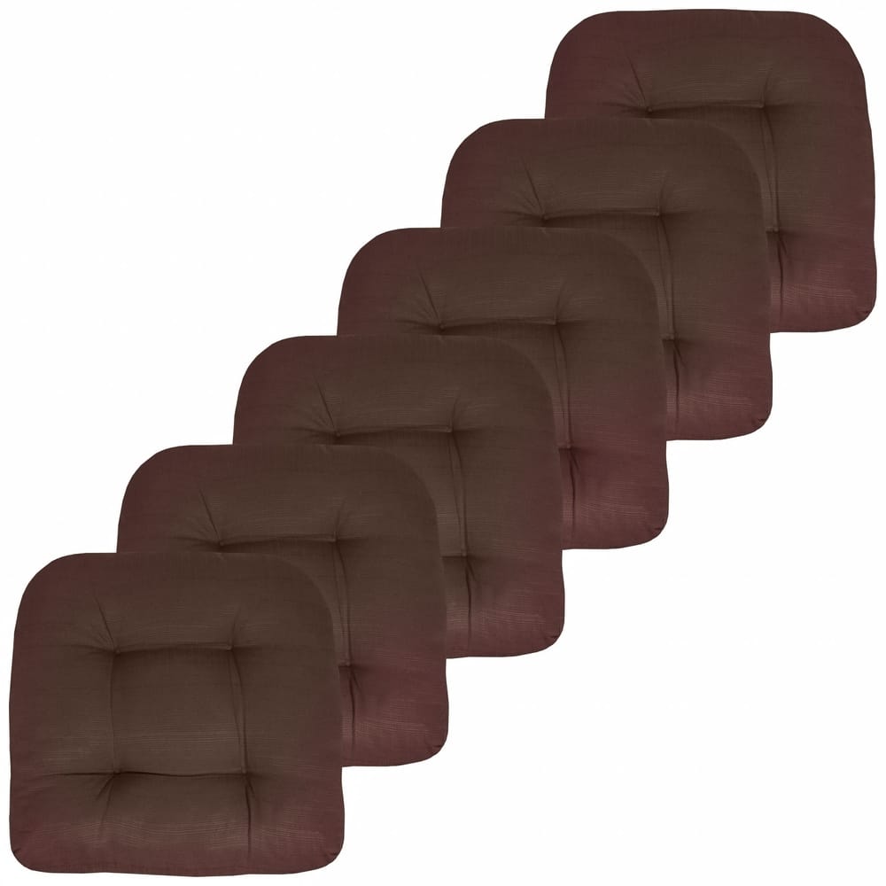 Sweet Home Collection Patio Cushions Outdoor Chair Pads Thick Fiber Fill Tufted 19" x 19"