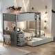 preview thumbnail 14 of 34, Twin-Over-Twin Bunk Bed with Twin size Trundle, Storage and Desk
