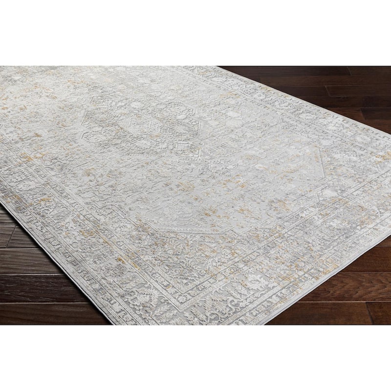 Livabliss Shabby Chic Carmel Medallion Area Rug