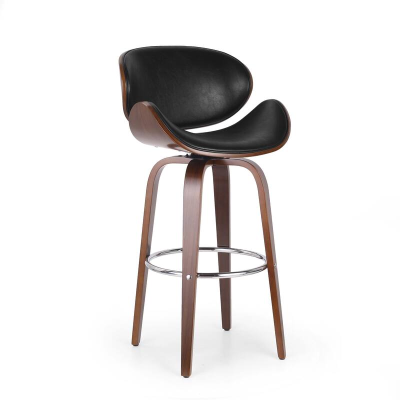 Modern Upholstered Swivel Barstool