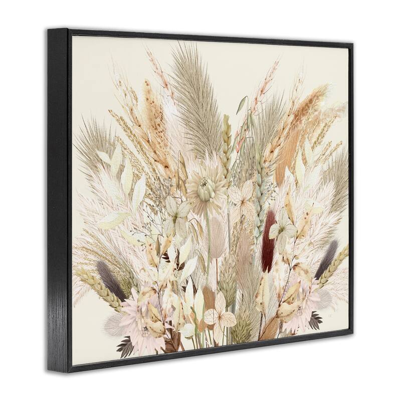 Stupell Natural Wheat & Country Herbs Framed Giclee Art Design By Val Rhodes