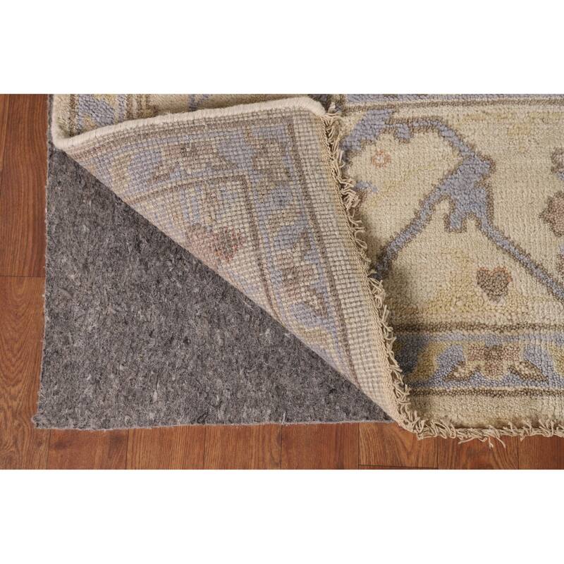 Beige Oushak Oriental Area Rug Handmade Wool Carpet - 7'11"x 9'0"