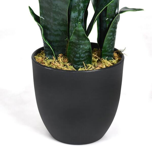 Shop Gymax Artificial Snake Plant 35 5 Fake Sansevieria Indoor