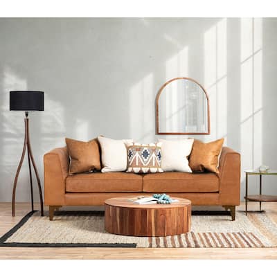 Poly & Bark Essex 74" Apartment Sofa - Full Grain Genuine Italian Leather