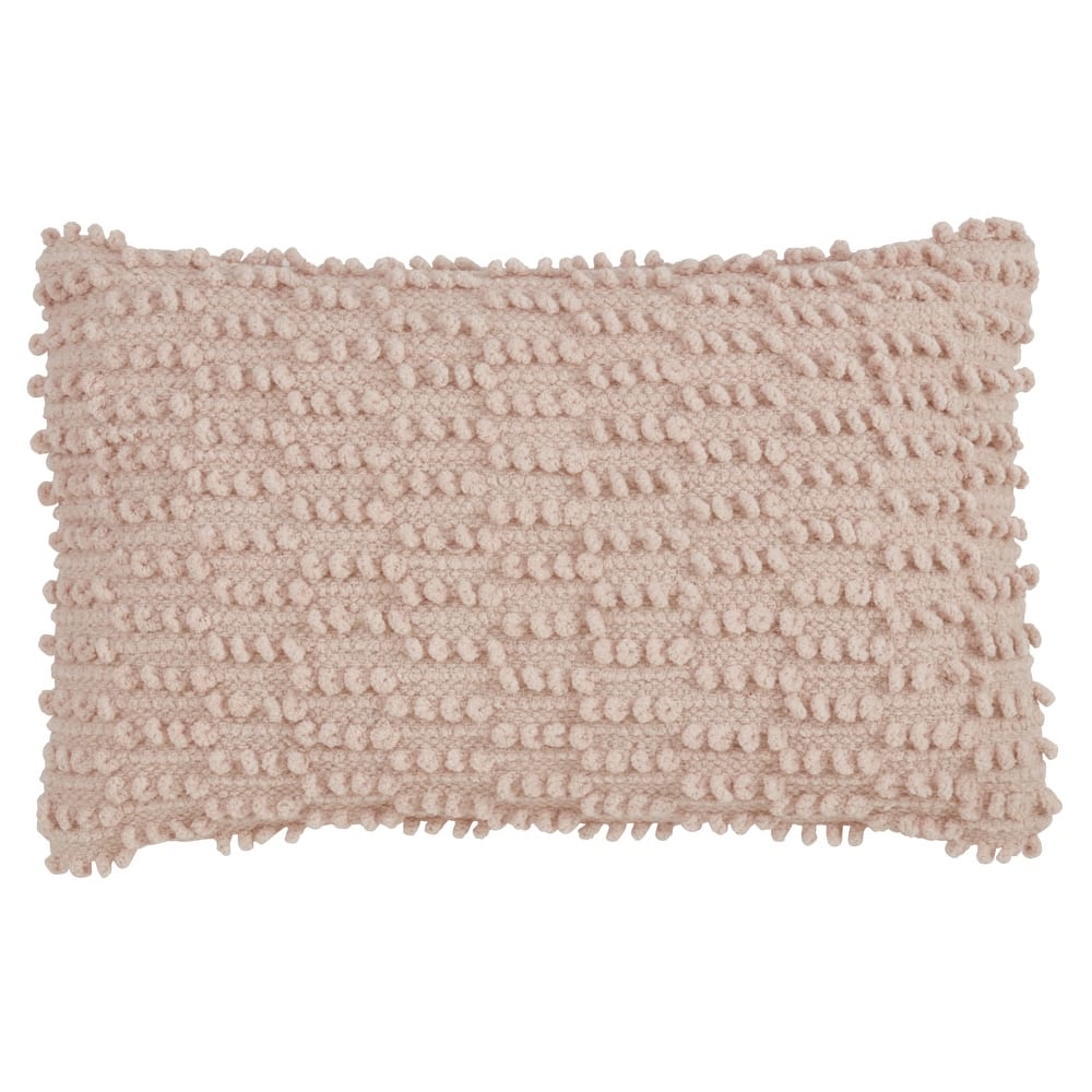 Nubby Design Down Filled Throw Pillow