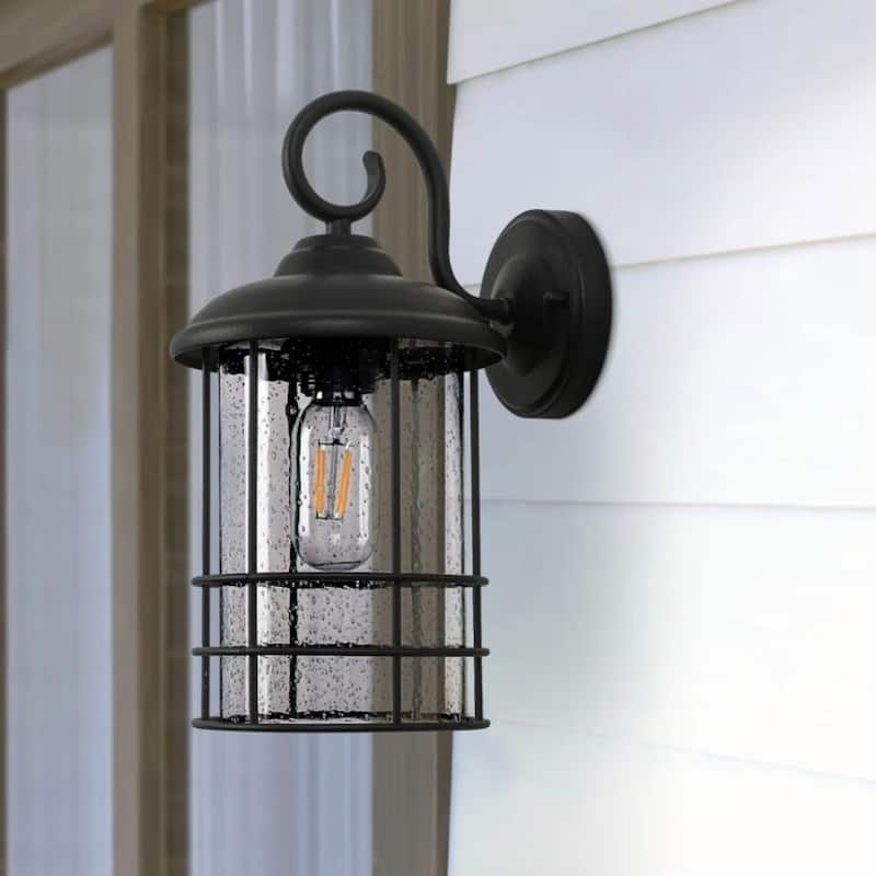 Outdoor Black Wall Sconce with Rustproof and Waterproof Design