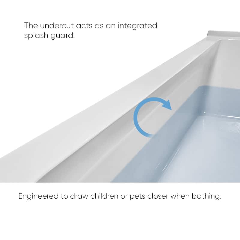 Alcove Soaking Bathtub With Right Drain Hole Options