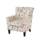 preview thumbnail 4 of 8, Roseville Fabric Floral Club Chair by Christopher Knight Home