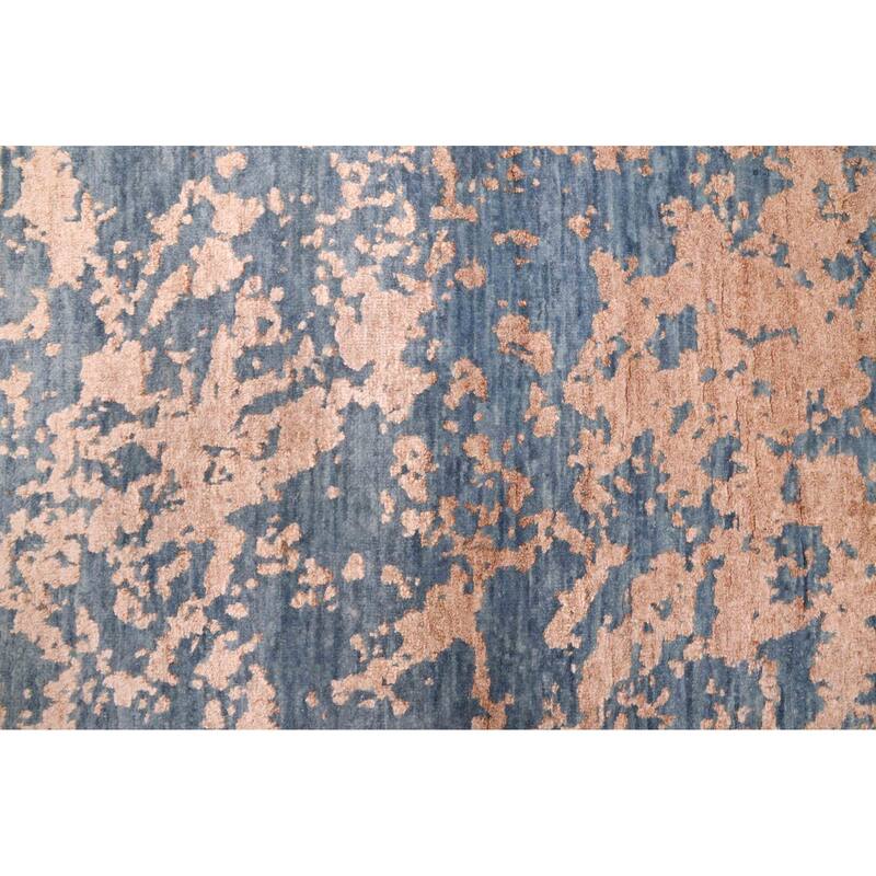 ECARPETGALLERY Hand-knotted Legacy Dark Blue Silk, Wool Rug - 7'10 x 10'2