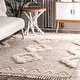 preview thumbnail 22 of 53, Nuloom Savannah Moroccan Tasseled Wool Area Rug 2' x 3' - Beige
