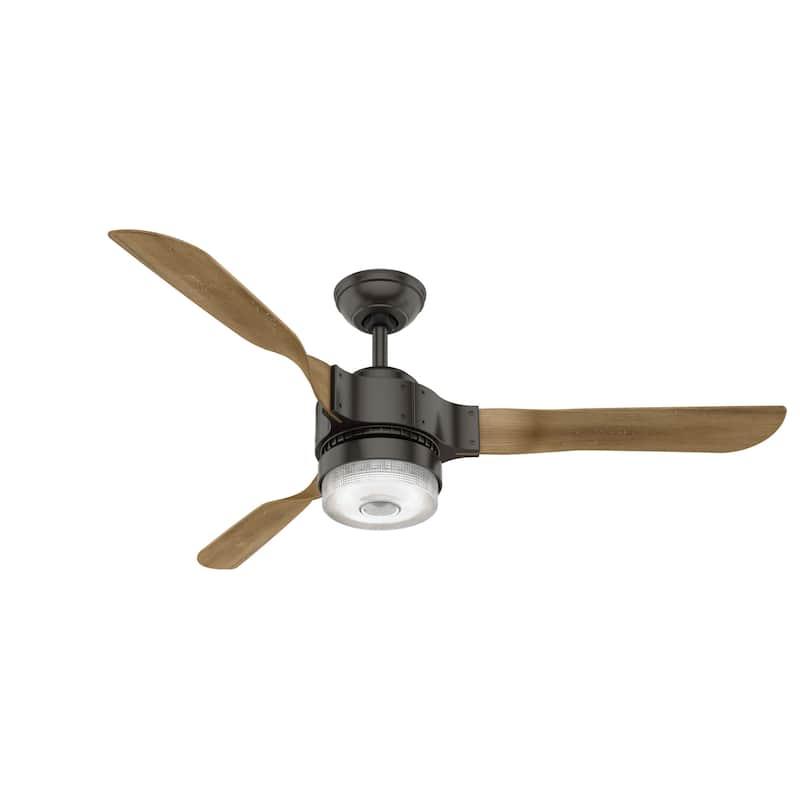 Hunter 54" Apache WiFi Ceiling Fan with LED Light Kit and Handheld Remote - Industrial - SMART FAN!