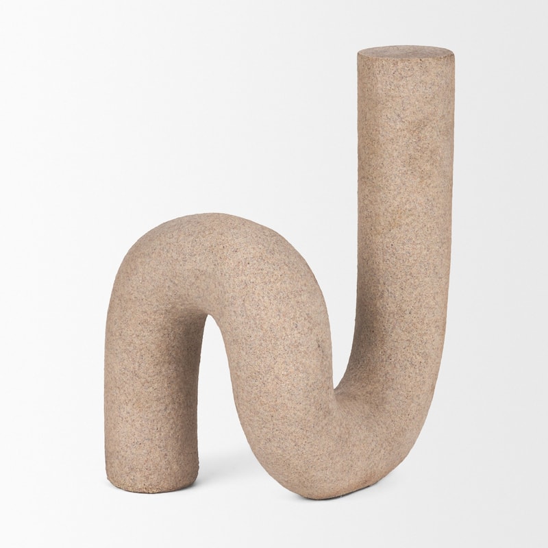 Kailyn Resin Textured Concrete Gray / Sandstone Decorative Object