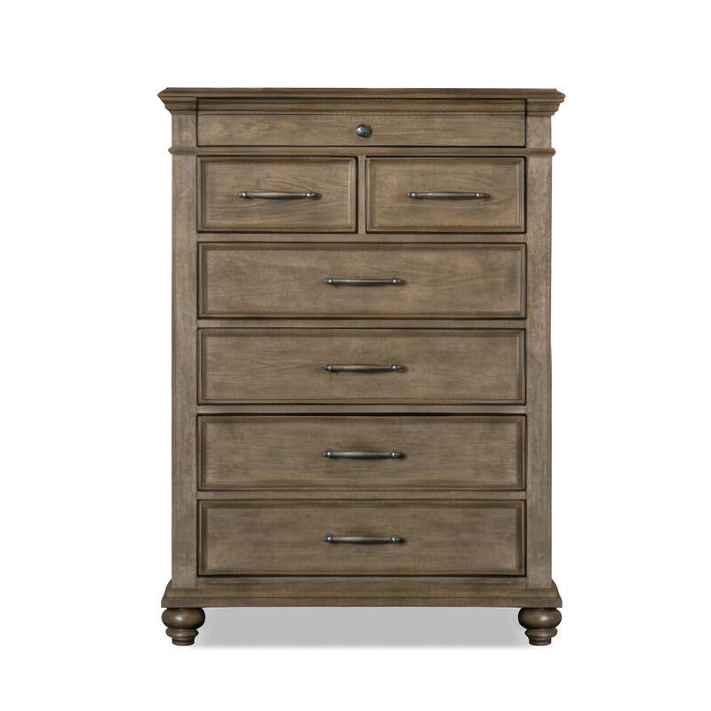 Furniture of America Rubb Aged Oak Wood 7-Drawer Chest
