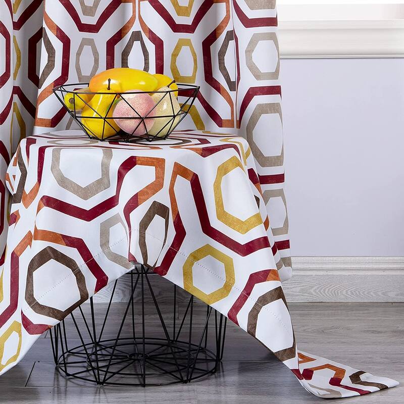 DriftAway Camden Geometric Lattice Printed Grommet Blackout Curtains
