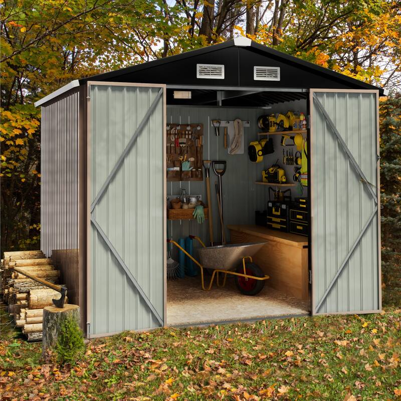 4 x6 / 8 x 10FT Outdoor Storage Sheds - 6*8FT
