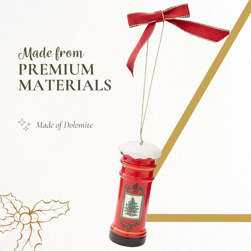 Spode Tree Brit Post Box Ornament