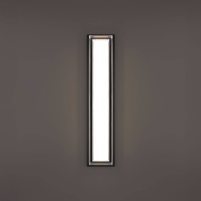 Ice Bar 26in LED Outdoor Wall Light Selectable CCT 2700-3000-3500-4000K set to 2700K in Black