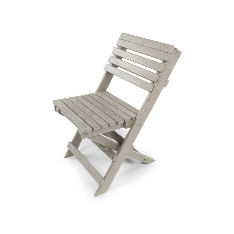 Las Cabos Fully Assembled All-Weather Recycled HDPE Outdoor Folding Bistro Chair