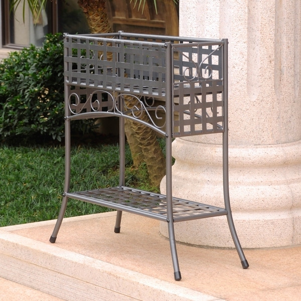 Mandalay Iron Rectangular Plant Stand - On Sale - Bed Bath