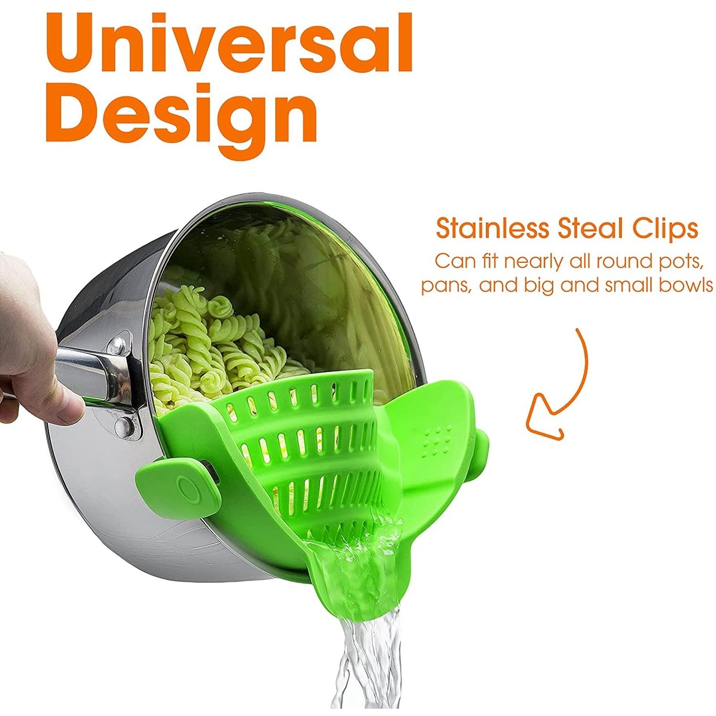 Cheer Collection Silicone Snap-On Pot Strainer