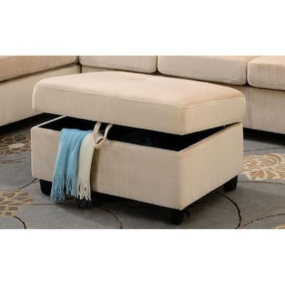 Velvet Upholstered Simple Storage Cabinet Arrangement Storage Box Seat 2 in 1 Sofa Table Small End Table Side Table