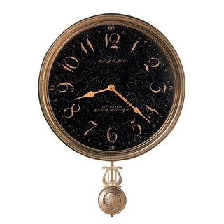 Howard Miller Paris Night Elegant, Vintage, Glam Style Distressed Wall Clock with Pendulum