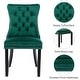 preview thumbnail 7 of 55, Set of 2 Modern Glam Velvet Dining Chairs - Armless TuftedAccent Side Chairs with Nailhead Trim & Ring Handle