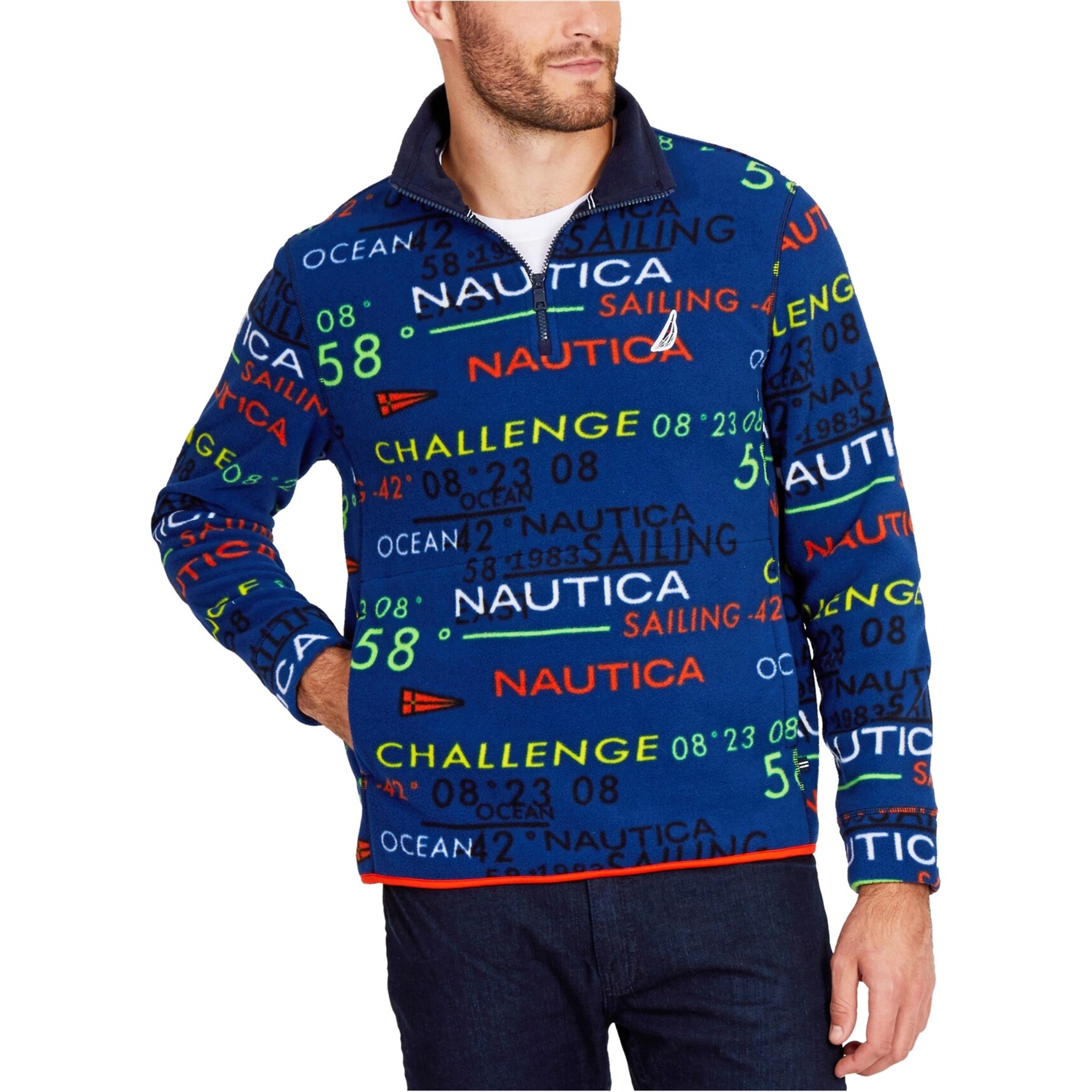 nautica quarter zip mens