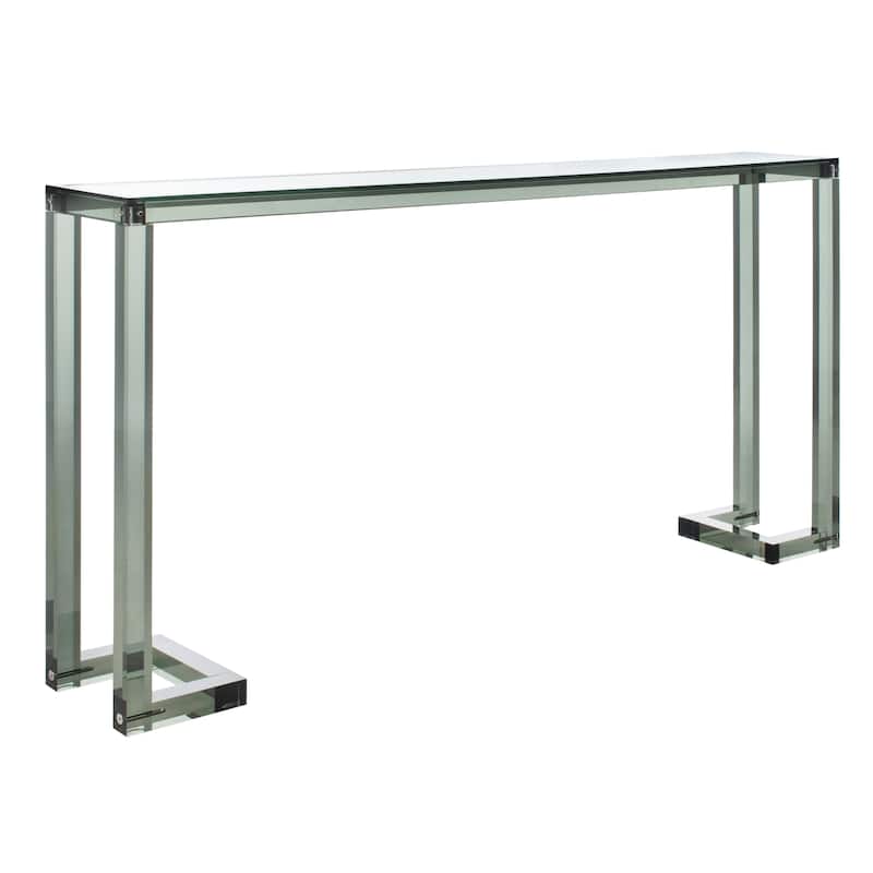 SAFAVIEH Couture Benji Acrylic Console Table - Black - 52" W x 10" L x 30" H