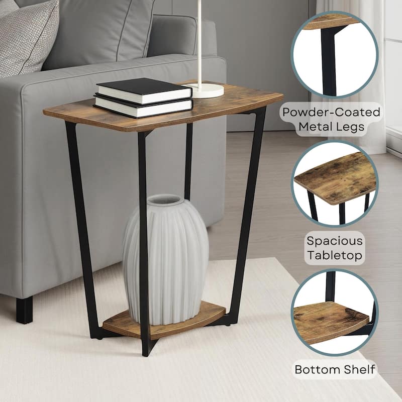 Convenience Concepts Graystone Chairside End Table with Shelf