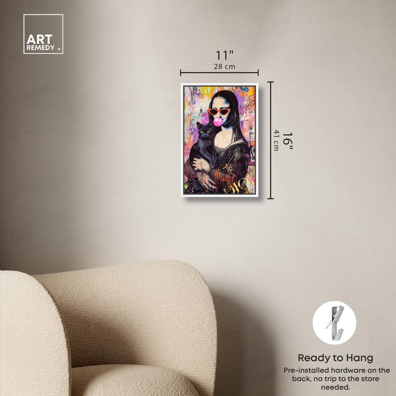 Classical Gal and Her Companion Canvas by Art Remedy