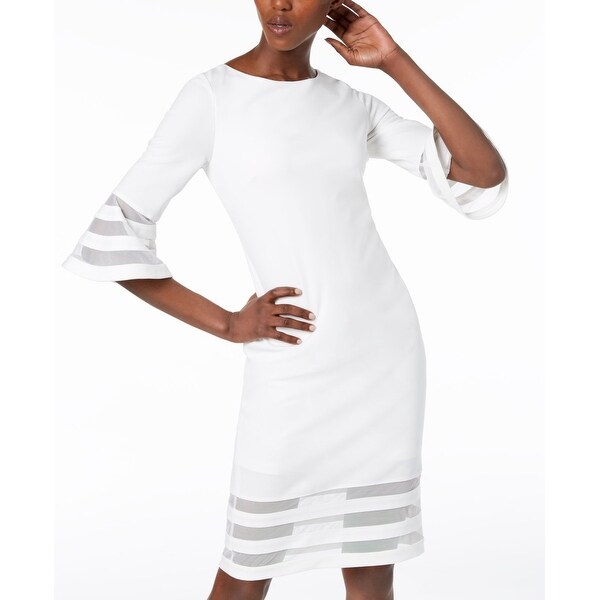 calvin klein illusion trim dress