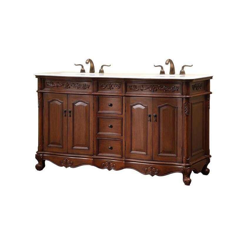 60" Double Bathroom Vanity Sink