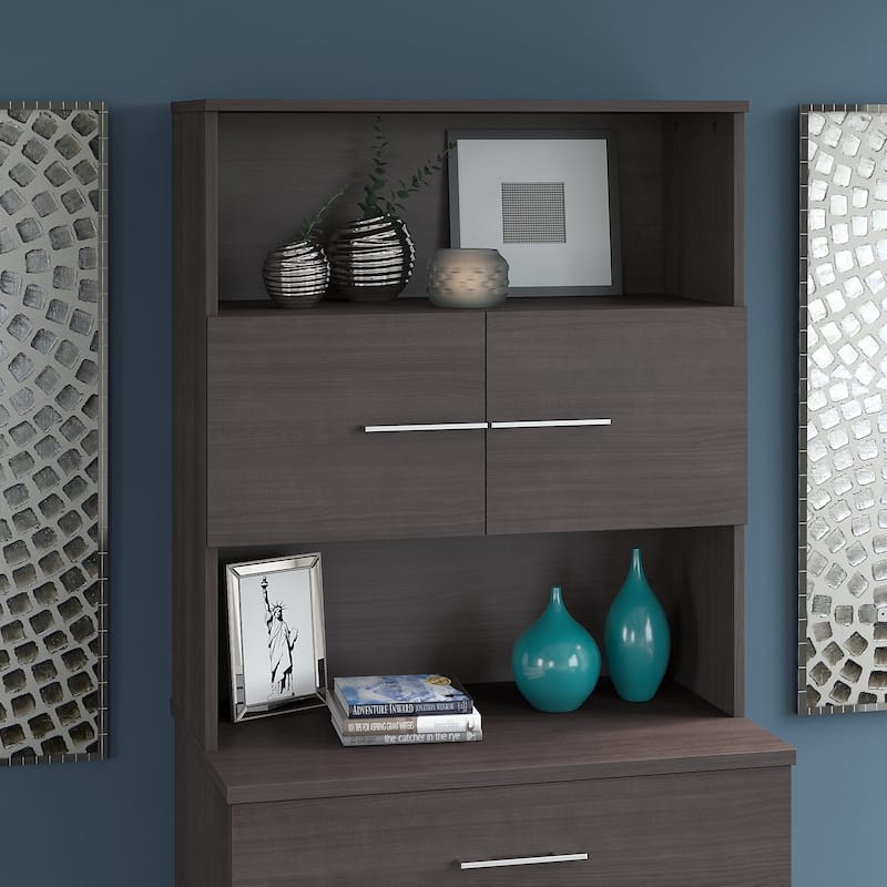 Office 500 36W Bookcase Hutch by Bush Business Furniture - Espresso Finish