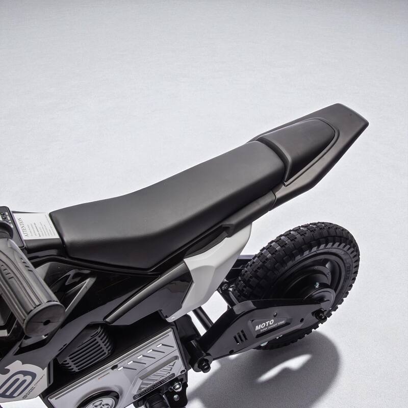 24V Kids Ride On Motocross Motorcycle with 200W Motor, Adjustable Speed, Shock Absorber, LED Lights, Bluetooth Music & Horn