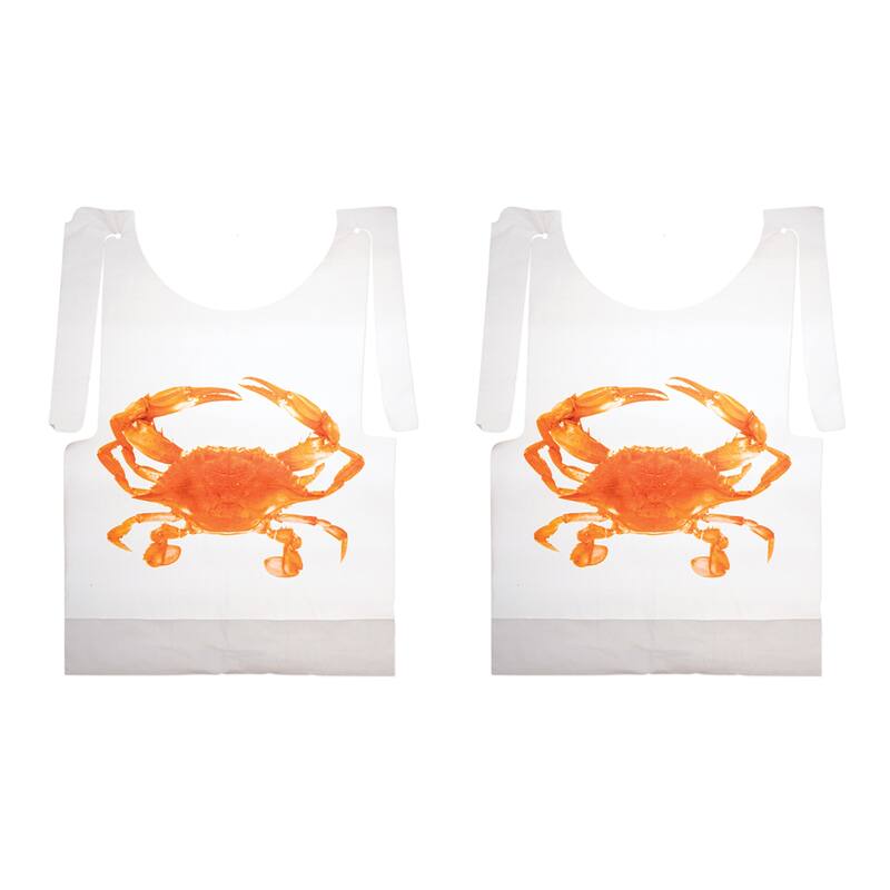 Maine Man Disposable Crab Bibs, 2 Sets of 12