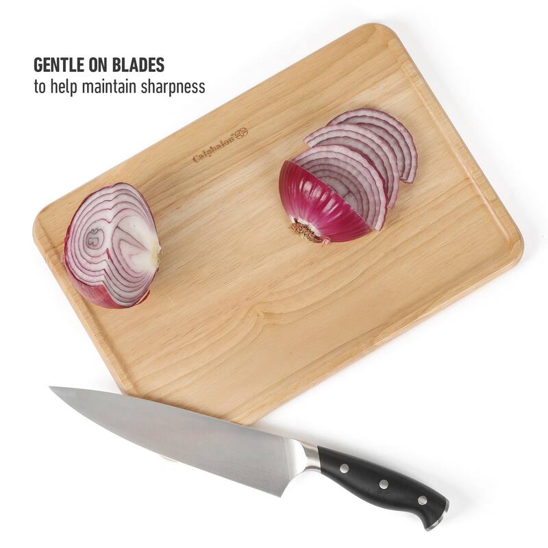 Calphalon Edge Guard 18 x 12, or 13.6 x 9.5 in Rubber Wood Cutting Board
