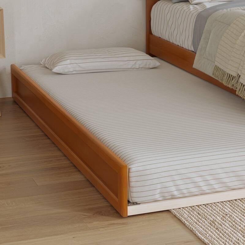 Barcelona Panel Platform Bed with Twin XL Trundle