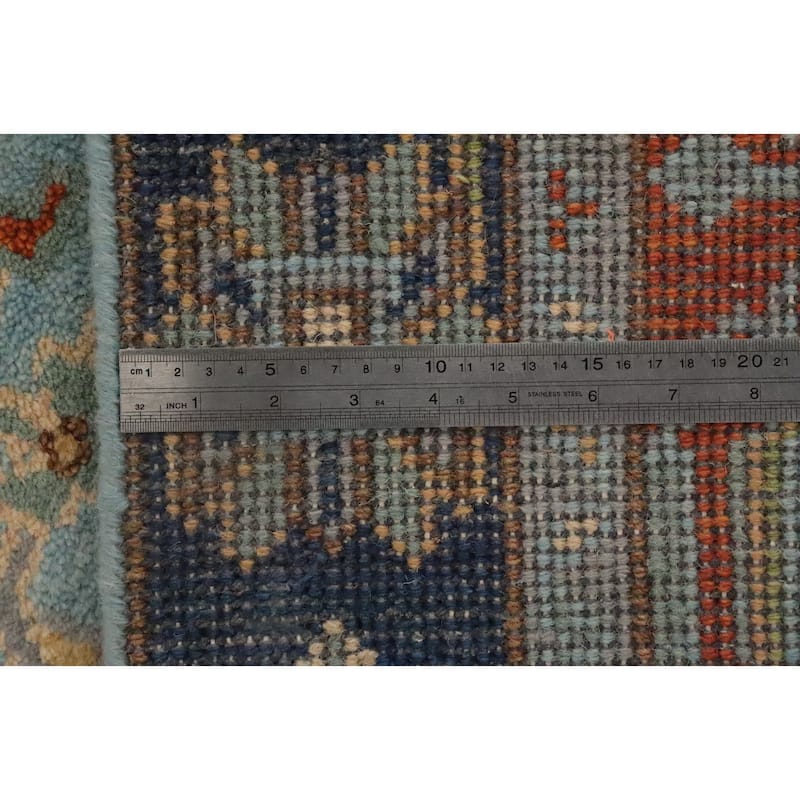 Hand Knotted Oriental 100% Wool Carpet Traditional Medallion Navy Blue & Blues Kazak Area Rug - 5' 11'' X 3' 11''