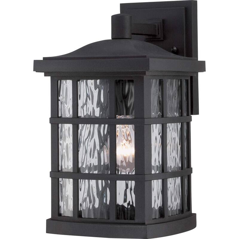 Bellevue Cambria Single Light 13" Tall Outdoor Wall Sconce with Clear - Mystic Black