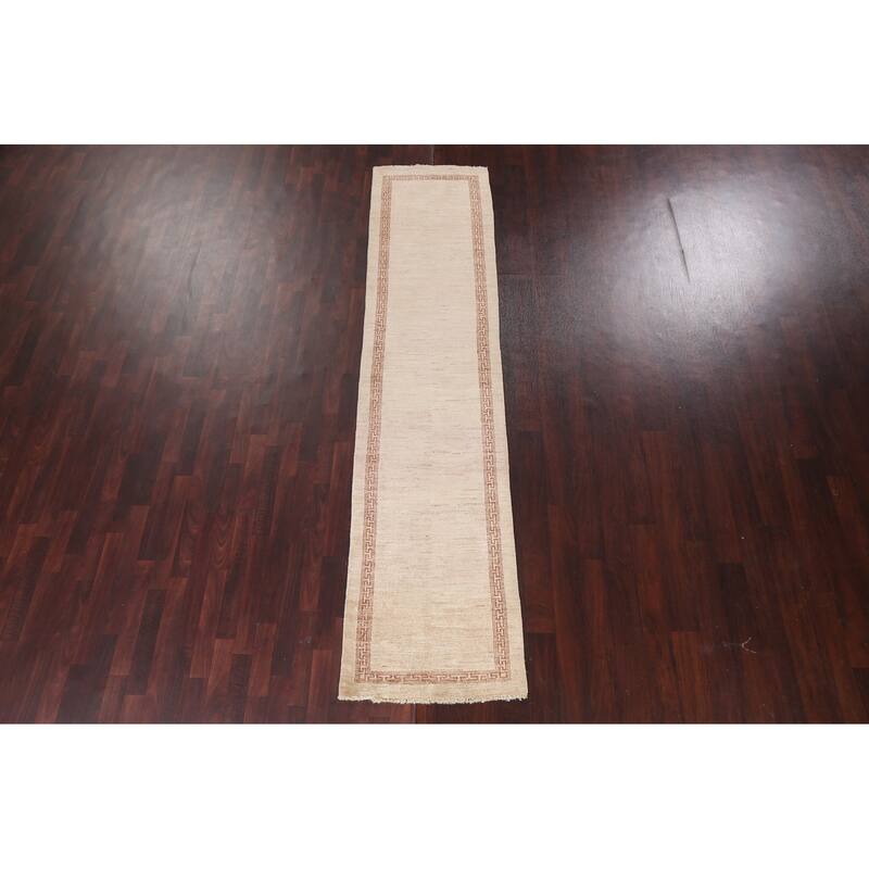 Gabbeh Kashkoli Oriental Wool Runner Rug Hand-knotted Staircase Carpet - 2'4" x 10'6"
