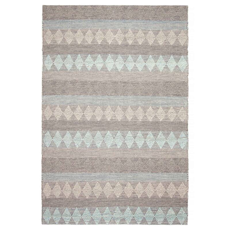 ECARPETGALLERY Braid weave Sienna Grey Wool Rug - 6'1 x 9'2 - Grey - 6'1 x 9'2