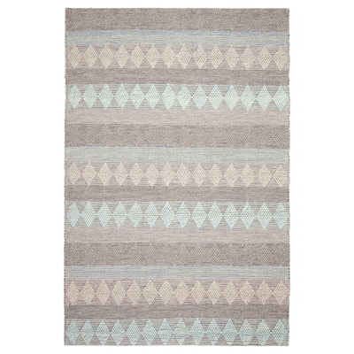 ECARPETGALLERY Braid weave Sienna Grey Wool Rug - 6'1 x 9'2