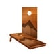 preview thumbnail 1 of 4, Retro Elakai Solid Mahogany All-Weather Cornhole Boards NO Bags - Add Carrying Case
