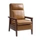 preview thumbnail 11 of 14, Gladys Mid-Century Modern Genuine Leather Solid Wood Recliner By HULALA HOME