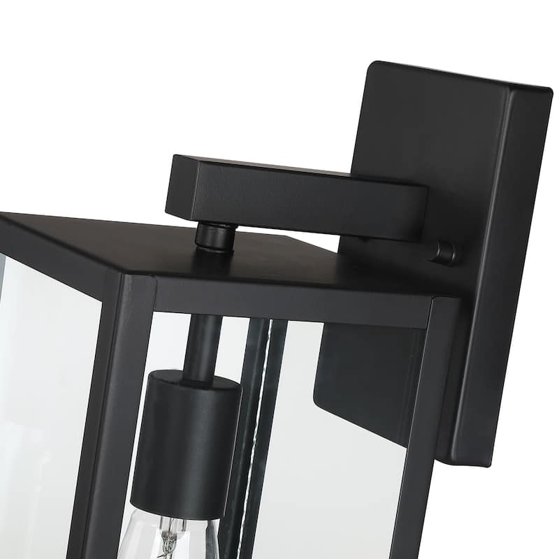2-pack 13" H 1-Light Black Outdoor wall Lantern(Dusk to Dawn could be chosen)
