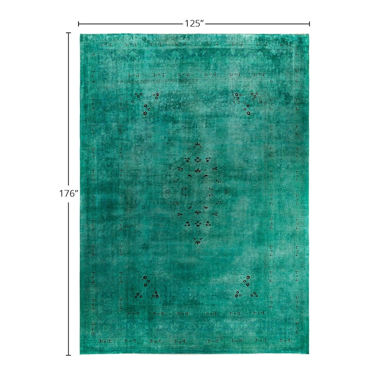 Contemporary Overdyed Wool Hand Knotted Area Rug - 10' 5" x 14' 8"